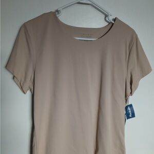 Tahari Women's Beige Short Sleeve Top